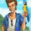 Ace Ventura And Parrot Paint by numbers