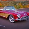 58 Chevrolet Corvette paint by numbers