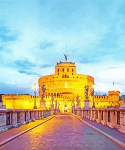 Angel Bridge Rome paint by numbers