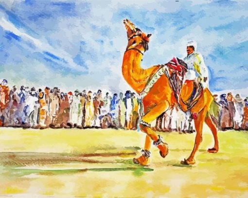 Arabian Camel Dancing paint by numbers