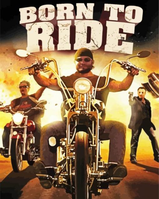 Born To Ride Poster paint by numbers