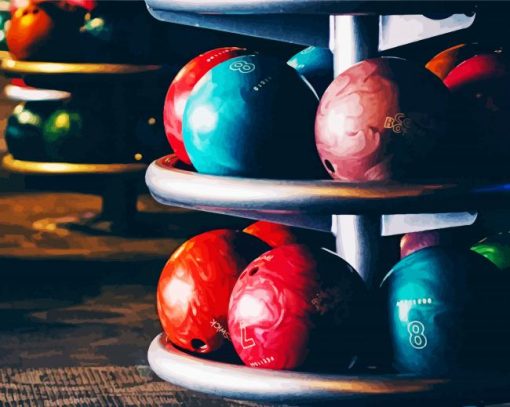 Bowling Alley Ball paint by numbers