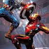 Captain America And Iron Man paint by numbers