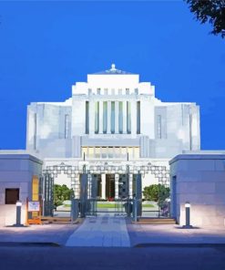 Cardston Temple paint by numbers