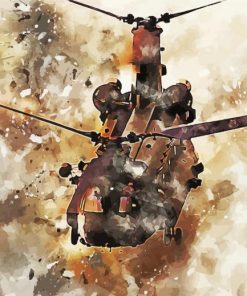 Chinook Helicopter Art paint by numbers