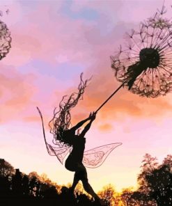 Dandelion Fairy Dance paint by numbers