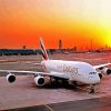 Emirates A380 Sunset paint by numbers