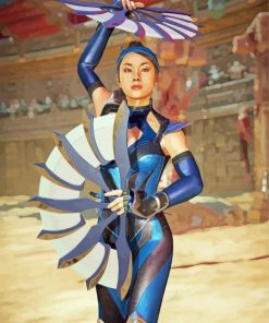 Kitana Anime Character paint by number