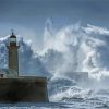 Lighthouse Storm At Sea paint by numbers