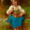 Little Girl With Basket paint by numbers