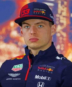 Max Verstappen Racer paint by numbers