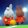 Miffy Playing Football paint by numbers