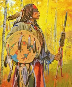 Native American Hunter paint by numbers