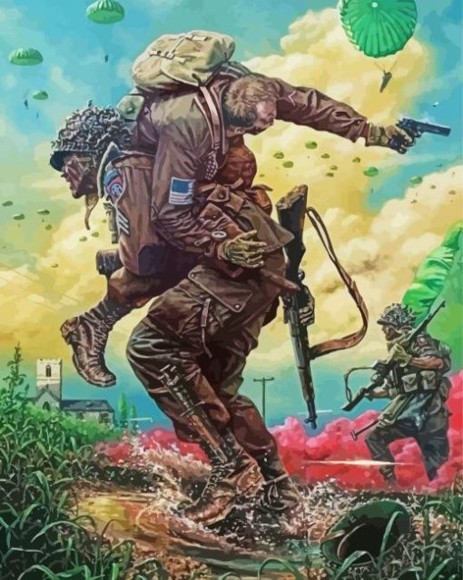 Paratroopers And Soldiers paint by number