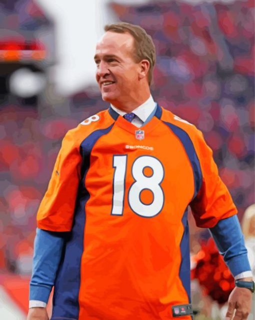 Peyton Manning Footballer paint by numbers