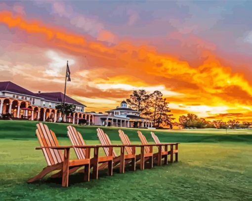 Pinehurst Sunset paint by numbers