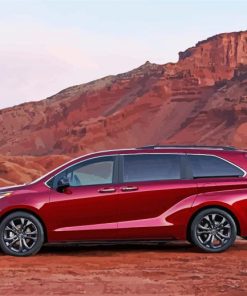 Red Toyota Sienna paint by numbers