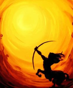 Sagittarius Silhouette paint by numbers