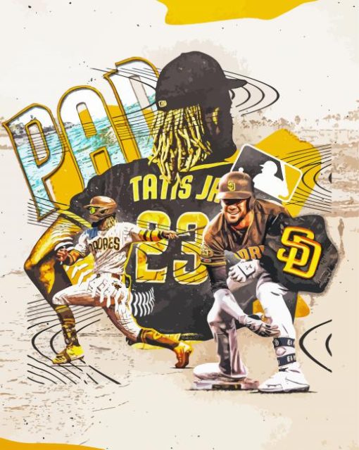 San Diego Padres Team Art paint by numbers