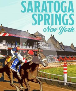 Saratoga Springs Poster paint by numbers