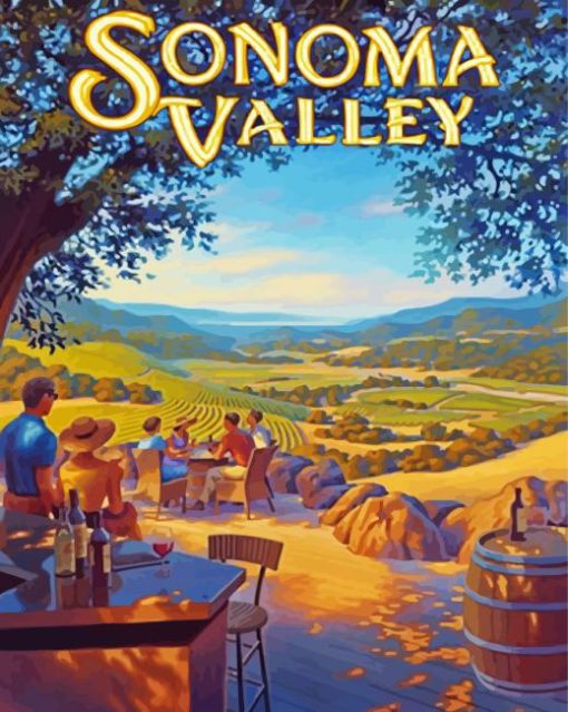 Sonoma Valley Poster paint by numbers