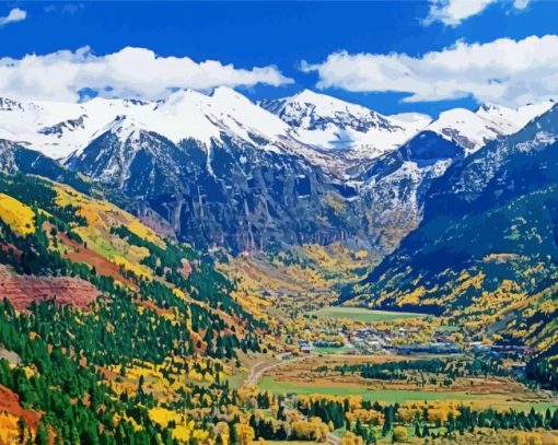 Telluride Colorado paint by numbers