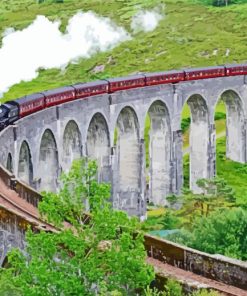 Train Viaduct paint by numbers