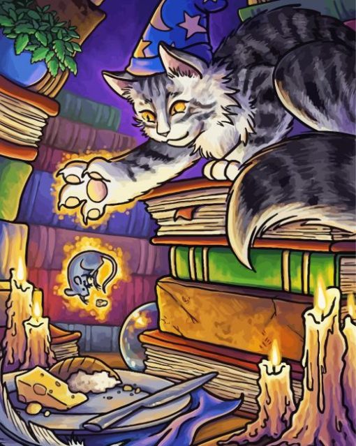 Wizard Cat paint by numbers