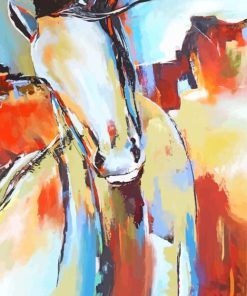 Abstract Impressionist Horse paint by numbers