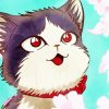 Adorable Anime Cat paint by numbers