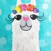 Adorable Llama paint by numbers