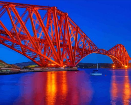 Forth Bridge Queensferry paint by numbers