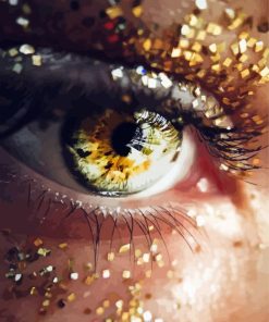 Aesthetic Glitter Eye paint by numbers