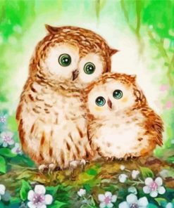 Aesthetic Owl Couple Paint by numbers