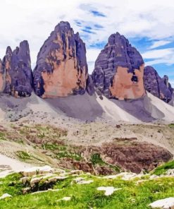 Tres Cime Landscape paint by numbers