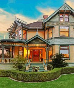 Aesthetic Victorian Houses paint by numbers