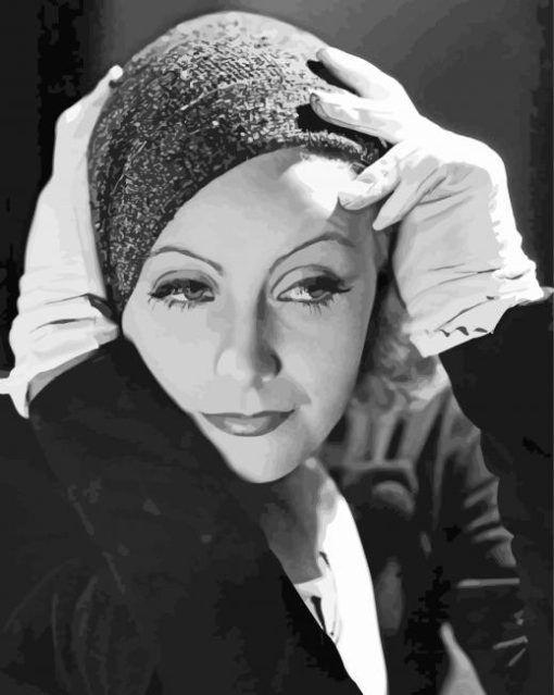 Aesthetic Actress Greta Garbo paint by numbers