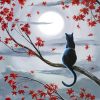 Lonely Cat Moon paint by numbers