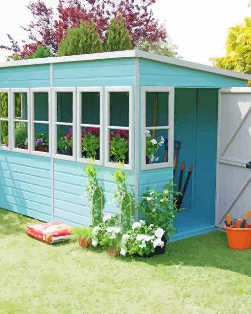 Aesthetic Potting Shed paint by numbers