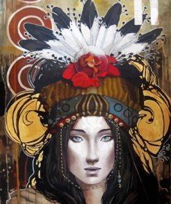 American Native Girl paint by numbers