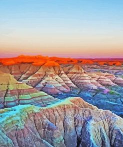 Badlands Landscape paint by numbers