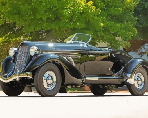 1935 Auburn 851 Speedster paint by numbers