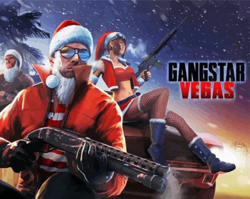 Christmas Gangstar Vegas Paint By Numbers