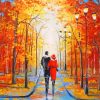 Couple Walk In The Park paint by numbers