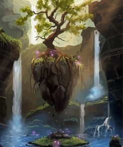 Fantasy Tree Floating paint by numbers