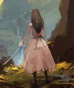 Fencer Girl paint by numbers