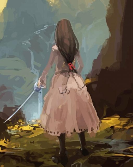 Fencer Girl paint by numbers