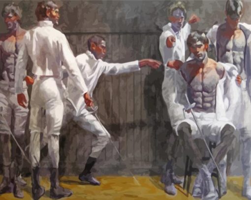 Fencing Art paint by numbers