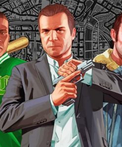 GTA Game Characters paint by numbers