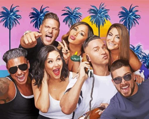 Jersey Shore Characters paint by numbers